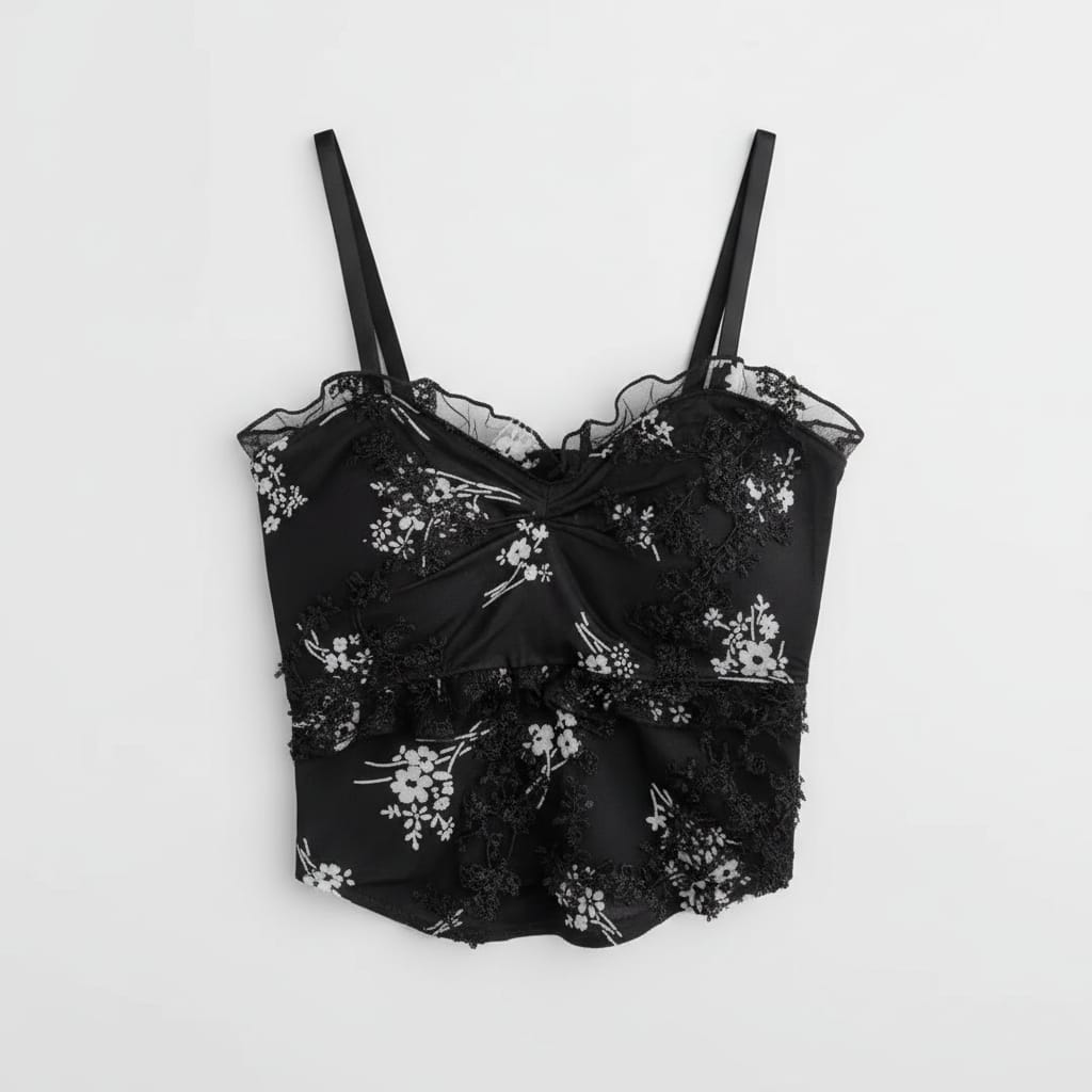 Lace Embroidered Camisole Top for Women