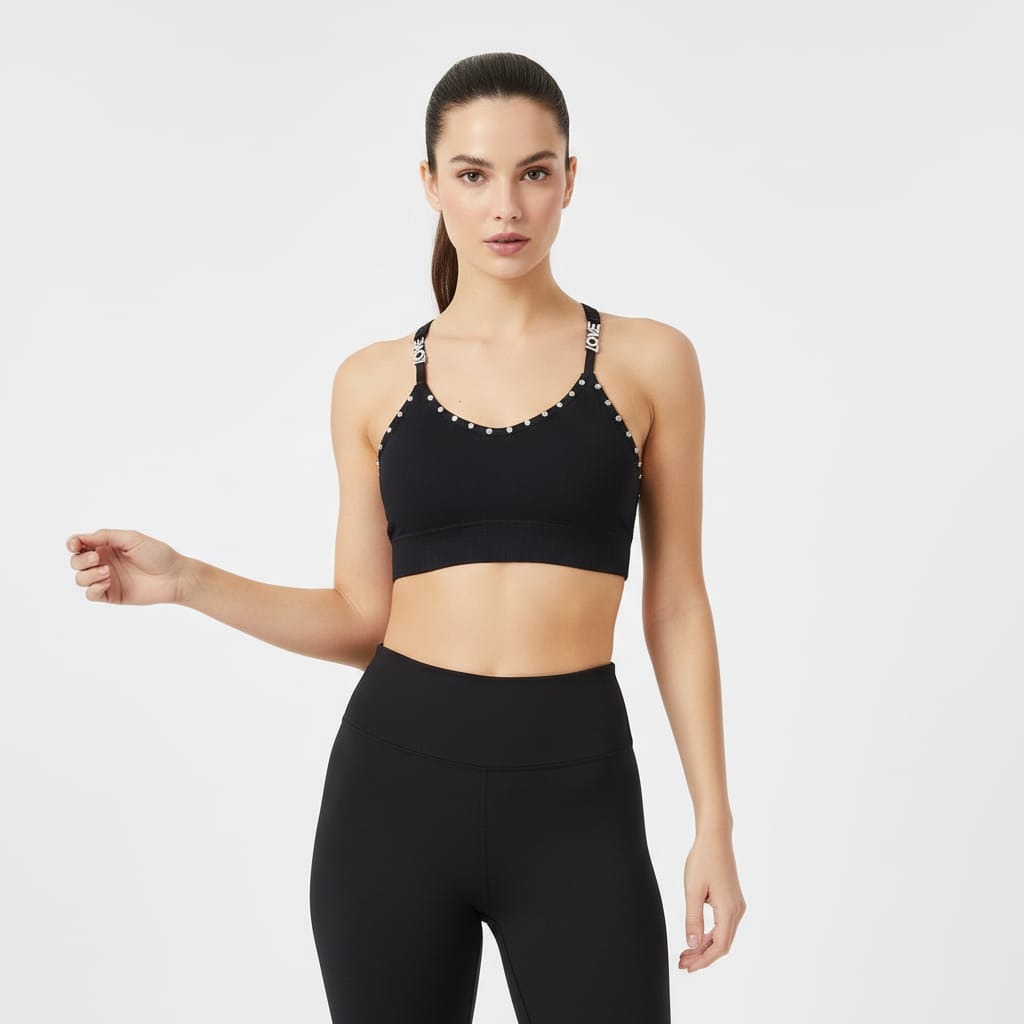 Royal Radiance Embellished Luxe Sports Bralette