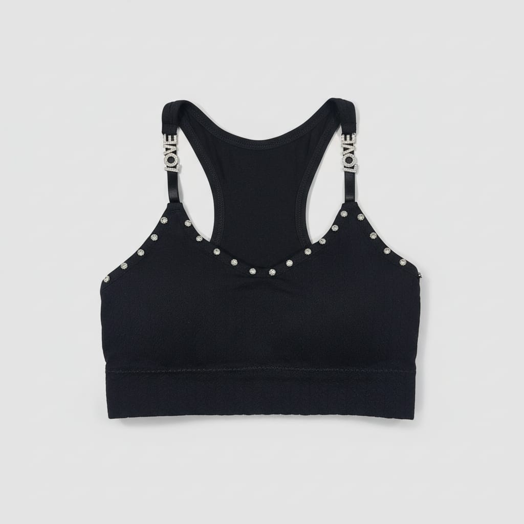 Royal Radiance Embellished Luxe Sports Bralette