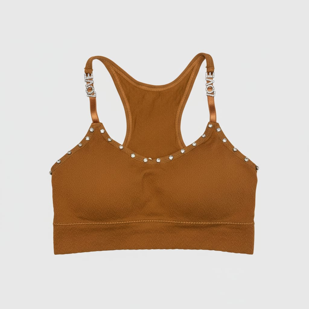 Royal Radiance Embellished Luxe Sports Bralette
