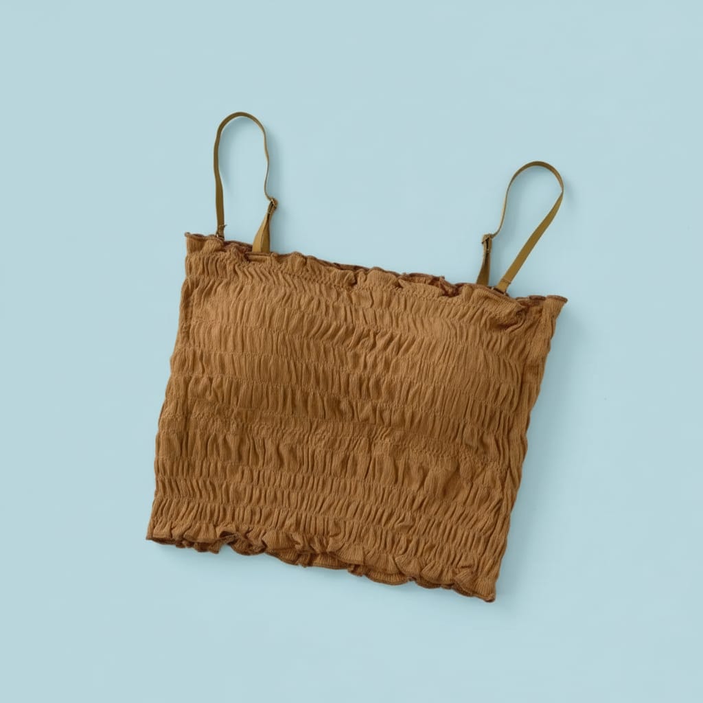 Queens Inside Stretch Smocked Crop Camisole