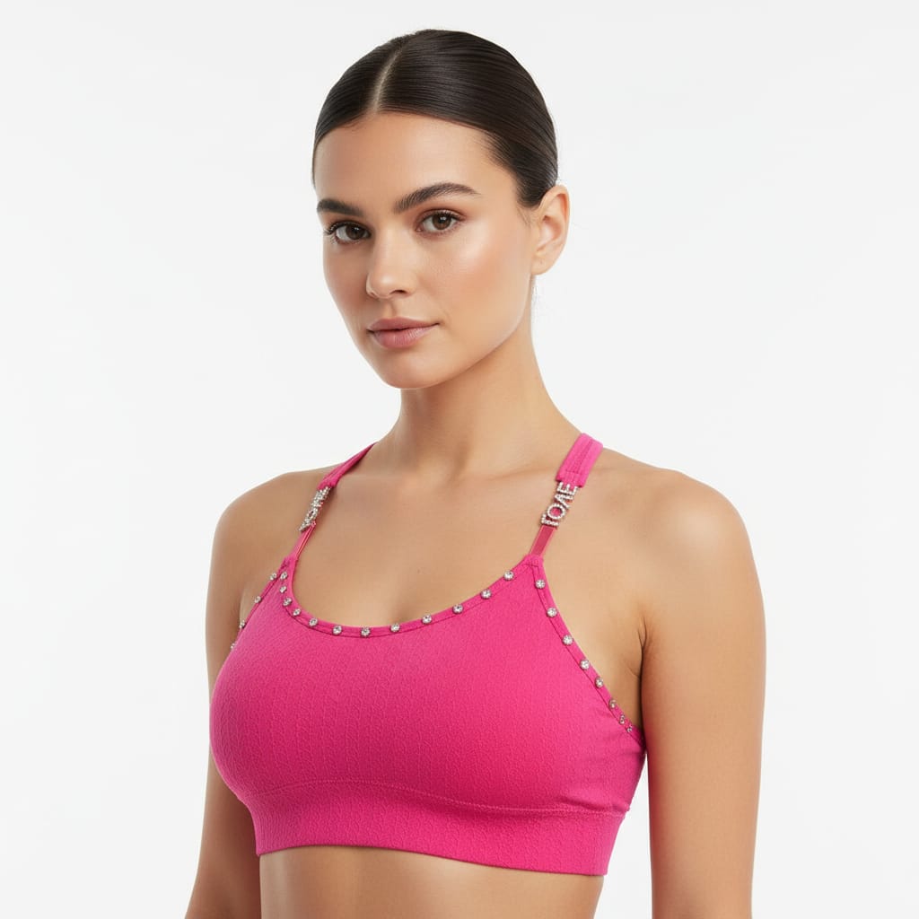 Royal Radiance Embellished Luxe Sports Bralette
