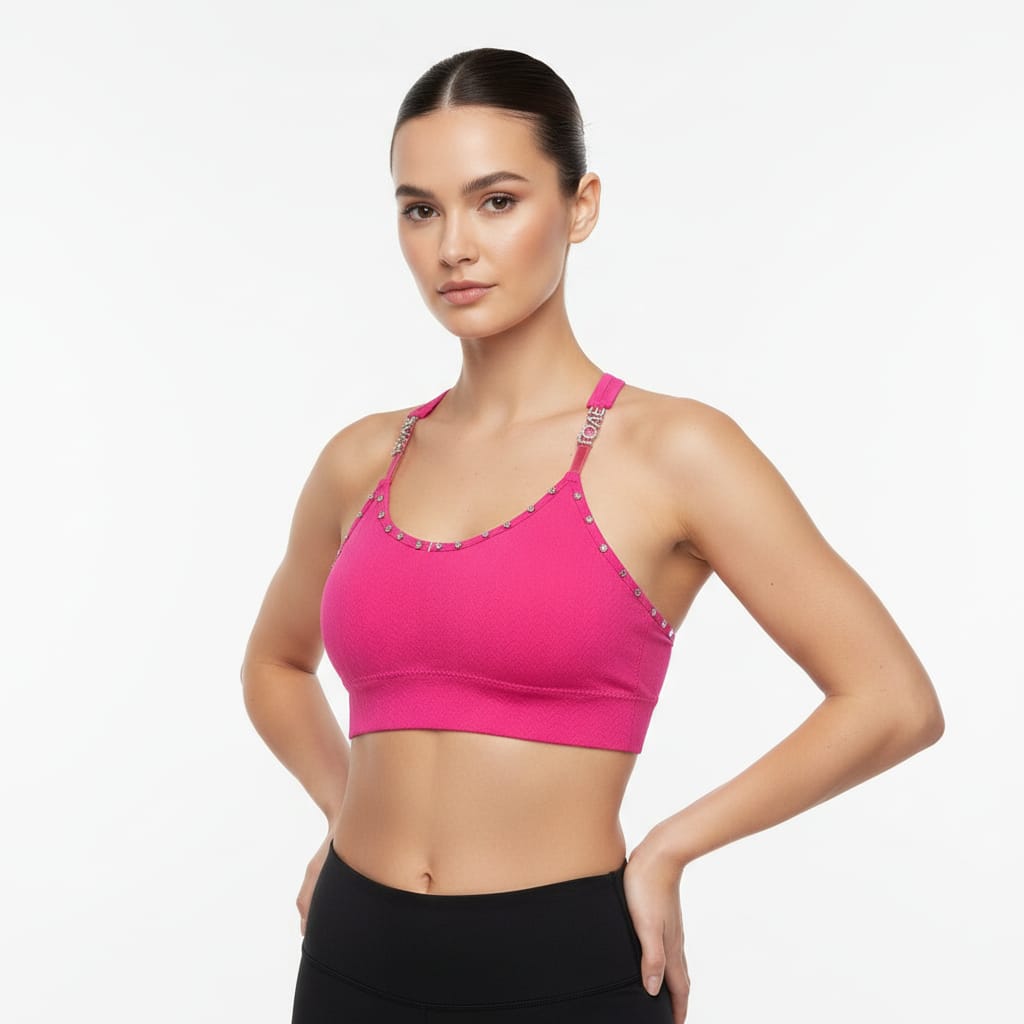 Royal Radiance Embellished Luxe Sports Bralette