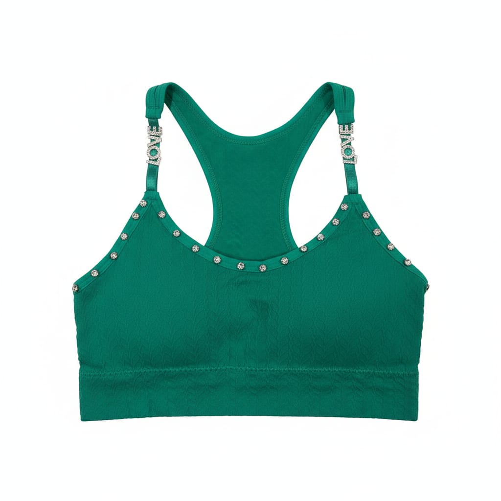 Royal Radiance Embellished Luxe Sports Bralette
