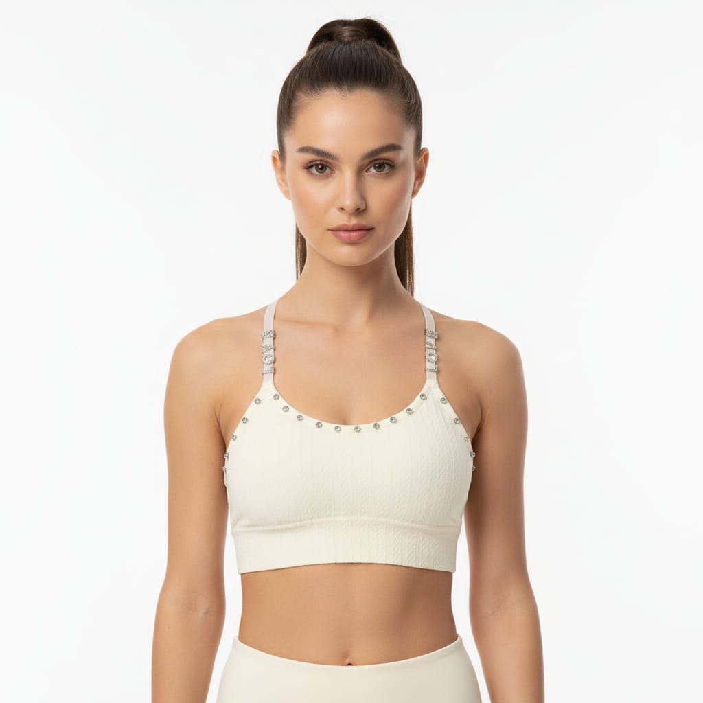 Royal Radiance Embellished Luxe Sports Bralette